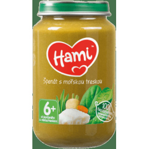 HAMI Špenát s mořskou treskou (200 g) - masozeleninový příkrm