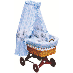 Košík pro miminko s nebesy Scarlett Kulíšek - modrá