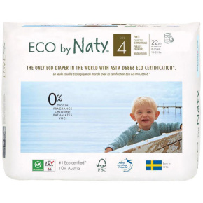 ECO BY NATY PANTS Kalhotky plenkové jednorázové 4 (8-15 kg) 22 ks