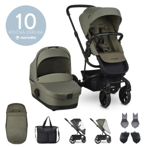 EASYWALKER Set XXL kočárek kombinovaný Harvey3 Sage Green s příslušenstvím