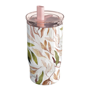Nerezový termohrnek s brčkem Mist Falling Leaves 720 ml