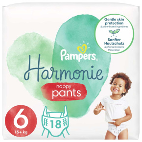 PAMPERS Harmonie Pants Kalhotky plenkové jednorázové 6 (15 kg+) 18 ks