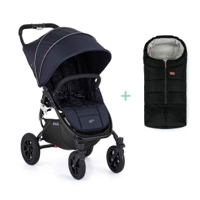 VALCO BABY Kočárek sportovní Snap 4 Sport Flat Matte LTD Edition Deep Blue + PETITE&MARS fusak Jibo