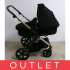 KINDERKRAFT Kočárek kombinovaný Moov 2 3v1 Pure Black - pěnová kola