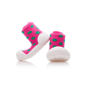 ATTIPAS Botičky Polka Dot AD03 Pink S vel.19, 96-108 mm