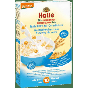 HOLLE Organické junior müsli vícezrnné s kukuřičnými lupínky, 250 g