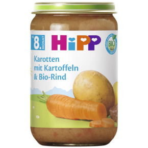 HiPP BIO Brambory, zelenina a hovězí maso  od 8. měsíce, 220 g