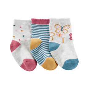 CARTER'S Ponožky Butterfly dívka 3ks 3-12m