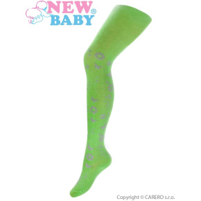 Dětské bavlněné punčocháče 3D New Baby zelené Zelená 128 (7-8 let)