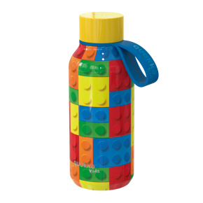 Nerezová termoláhev Solid Kids s poutkem Color Bricks 330 ml
