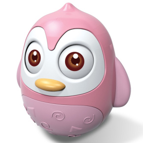 Kývací hračka Baby Mix tučňák růžový Růžová 
