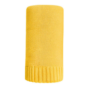 Bambusová pletená deka NEW BABY 100x80 cm žlutá Žlutá 