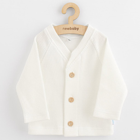 Kojenecký kabátek na knoflíky New Baby Luxury clothing Oliver bílý Bílá 92 (18-24m)