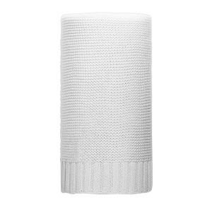 Bambusová pletená deka NEW BABY 100x80 cm bílá Bílá 