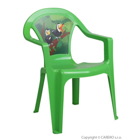 Dětský zahradní nábytek - Plastová židle zelená Zelená 