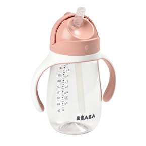 Hrnek s brčkem 300ml Old Pink