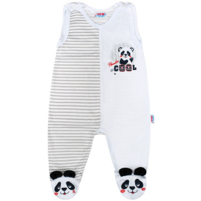 Kojenecké dupačky New Baby Panda Šedá 56 (0-3m)