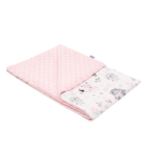 Dětská deka z Minky New Baby Medvídci růžová 80x102 cm Růžová 