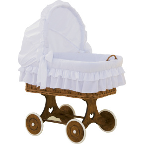 Košík pro miminko s boudičkou Scarlett Martin - bílá