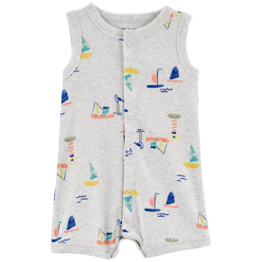 CARTER'S Overal letní Grey Boats kluk NB