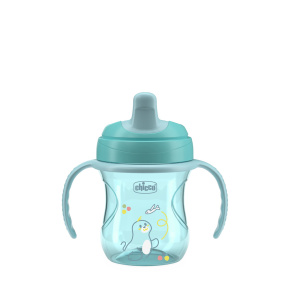 CHICCO Hrneček Training s držadly teal, 6m+