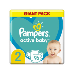 PAMPERS Active Baby Pleny jednorázové 2 (4-8 kg) 96 ks