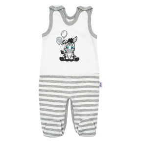 Kojenecké bavlněné dupačky New Baby Zebra exclusive Bílá 80 (9-12m)