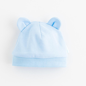 Kojenecká bavlněná čepička New Baby Kids modrá Modrá 68 (4-6m)