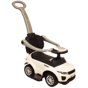 Dětské hrající odrážedlo s vodící tyčí SUV 3v1 Baby Mix bílé Bílá 