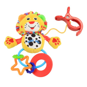 Plyšová hračka s chrastítkem Baby Mix gepardík Žlutá 