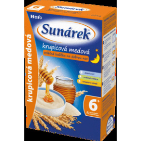 SUNAR Kaše mléčná krupicová na dobrou noc medová 225 g