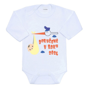 Body s potiskem New Baby Doručené v roku 2024 Bílá 86 (12-18m)