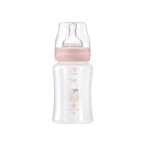 Kojenecká láhev 240ml 3m+ Hippo Dreams Pink