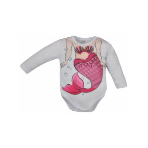 Kojenecké body Bobas Fashion Hrdina s mořskou vílou Bílá 62 (3-6m)