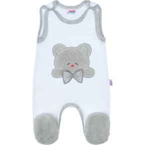 Luxusní kojenecké dupačky New Baby Honey Bear s 3D aplikací Bílá 74 (6-9m)