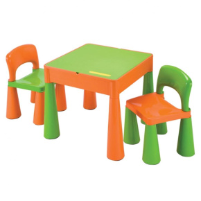 Dětská sada stoleček a dvě židličky NEW BABY oranžová Oranžová 