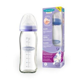 Skleněná kojenecká láhev 240ml s NaturalWave TM savičkou (M)