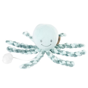 Nattou První hračka miminka hrající chobotnička PIU PIU Lapidou coppergreen - mint 0m +