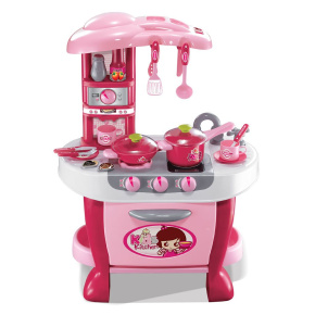 Velká dětská kuchyňka s dotykovým sensorem Baby Mix + příslušenství Růžová 