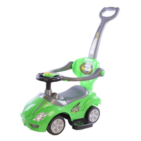 Dětské odrážedlo s vodící tyčí 3v1 Baby Mix Mega Car zelené Zelená 