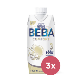 3x BEBA COMFORT 3 HM-O batolecí tekutá mléčná výživa 12+, tetra pack 500 ml