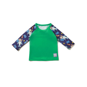 BAMBINO MIO Tričko dětské do vody s rukávem, UPF 40+, Ocean, 0-6 m