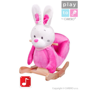 Houpací hračka s melodií PlayTo králíček růžová Růžová 