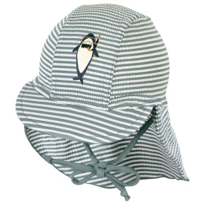 STERNTALER Kšiltovka do vody s ochranou krku na zavazování UV50+ zelená žralok kluk- 49 cm 12-18m