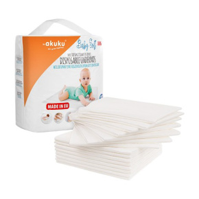 Jednorázové hygienické podložky Akuku Baby Soft 40x60cm 15ks Bílá 