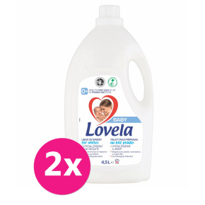 2x LOVELA Baby tekutý prací přípravek na bílé prádlo 4,5 l / 50 pracích dávek