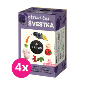 4x LEROS Čaj dětský Švestka 20x2g