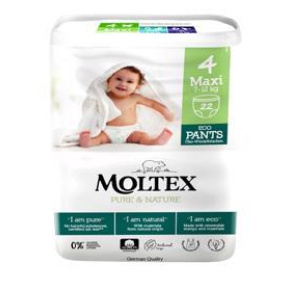 MOLTEX Pure&Nature Kalhotky plenkové jednorázové 4 Maxi (7-12 kg) 22 ks