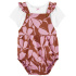 CARTER'S Set 2dílný triko kr. rukáv, kalhotky na kšandy Pink Foral holka 6m