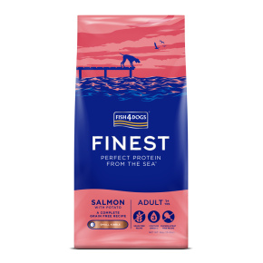 FISH4DOGS Granule malé pro dospělé psy Finest losos s bramborami 6 kg, 1+